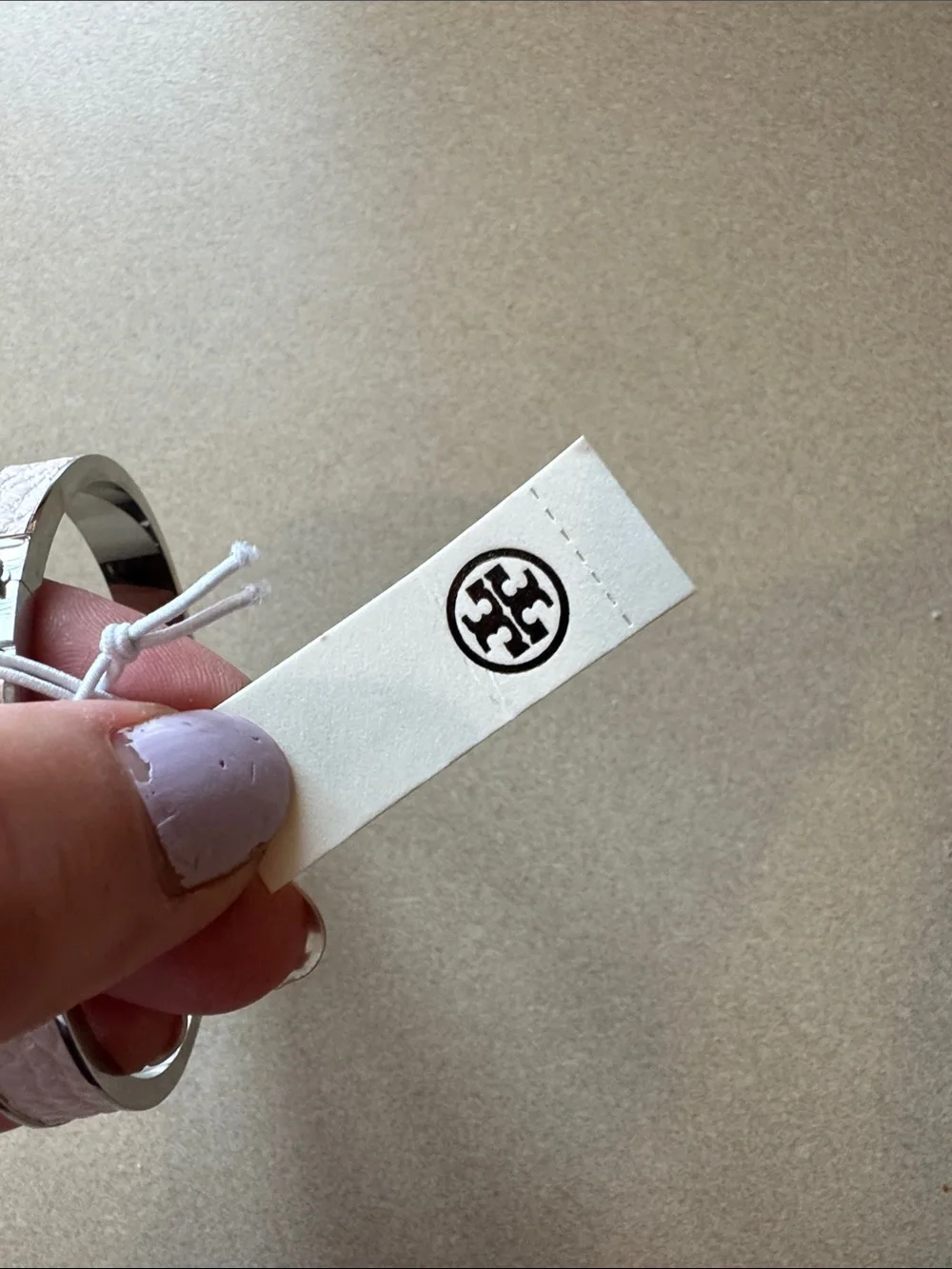 Tory Burch skinny leather inlay cuff bracelet NWT jewelry
